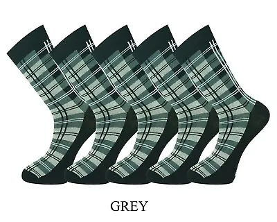 Mysocks 5 Pairs Tartan Design Combed Cotton Checked Socks • £16.95