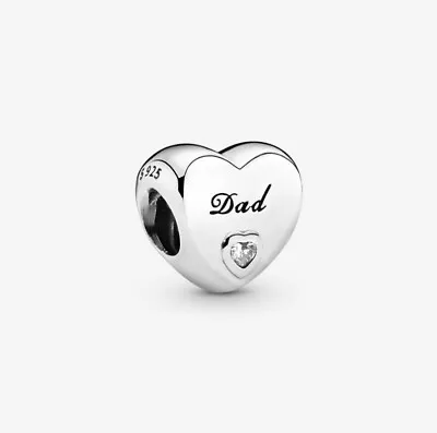 Authentic Pandora Dad Heart Charm BRAND NEW • $49
