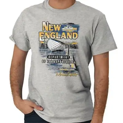 Massachusetts New England Vacation Souvenir Womens Or Mens Crewneck T Shirt Tee • $19.99