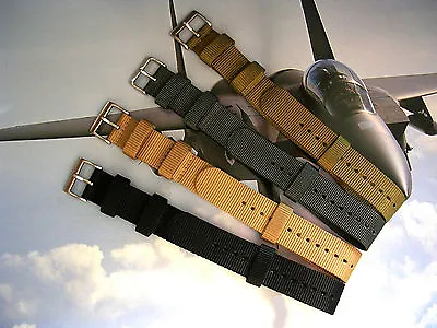 20m NATO G10® Aviator™ Military Watchband Combat Strap Ballistic Nylon IW SUISSE • $19.91