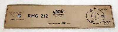 Vintage Ortofon RMG-212 Tonearm Centerhole Template Gauge ~ Copenhagen • $149.99