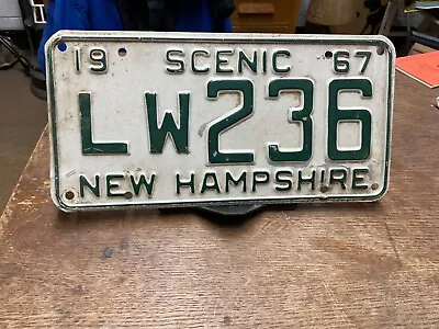 License Plate Vintage New Hampshire 1967 LW 236 “Scenic” Rustic • $9.25