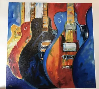 Marcia Baldwin  Guitars  Giclee On Canvas Signed&numbered 19/50 • $29