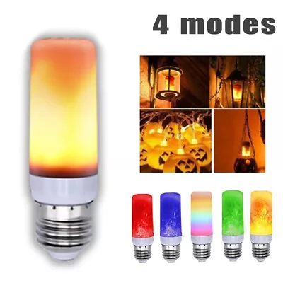 Modern Flame Light Garden Home LED Lamp Night Party Simulated 4 Modes Torch • £9.38