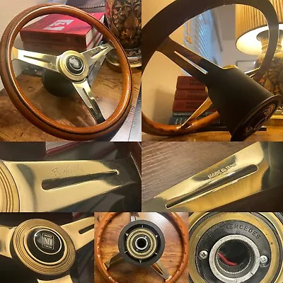 Vintage Nardi Torino Classic Wood Steering Wheel With Horn Button | MERCEDES • $999