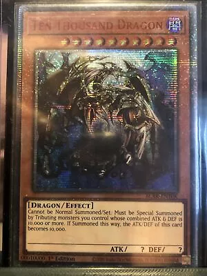 Yugioh - Ten Thousand Dragon - BLAR-EN10K - 10K Prismatic Rare • £1500