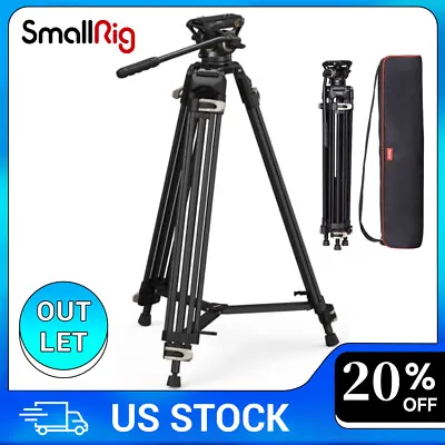 SmallRig Video Tripod System74  Heavy Duty Tripod W/ 360 Degree Fluid Head 3751 • $127.20