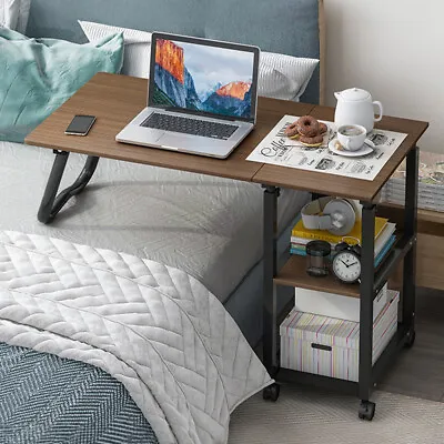 Large Over Bed Chair Table Hospital Overbed Height Adjustable Laptop Tray Holder • £34.95