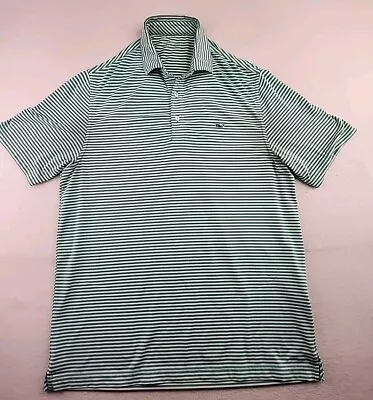 Vineyard Vines Performance Whale Logo Striped Polo Shirt Mens Medium Poly Blend • $17.99