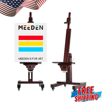 Extra Large Professional Artist Floor Easel W/ Wheels Studio Heavy Duty Rosewood • $254.32