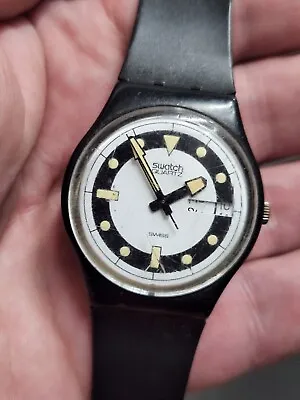 1987 Vintage Swatch Watch GB710 Bandos Diver - Good Condition - Runs Great.  • $50