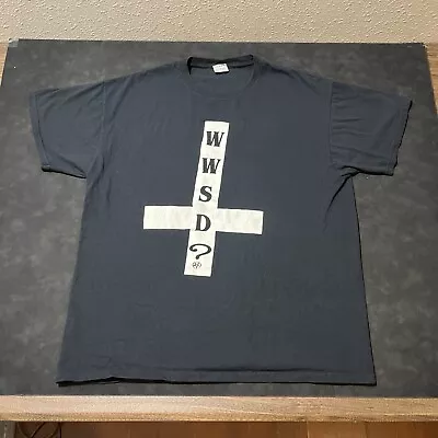 Vintage Satan Shirt Televised Black Gothic 90s Marilyn Manson Upside Down Cross • $120