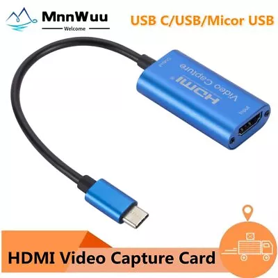 HDMI To USB-C Video Capture Micro USB/USB3.0 HD Recorder Game Live Streaming • $8.99