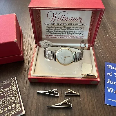 Rare Vintage Mens Watch And Jewelry Lot Wittnauer Automatic 10k GF Works! • $399