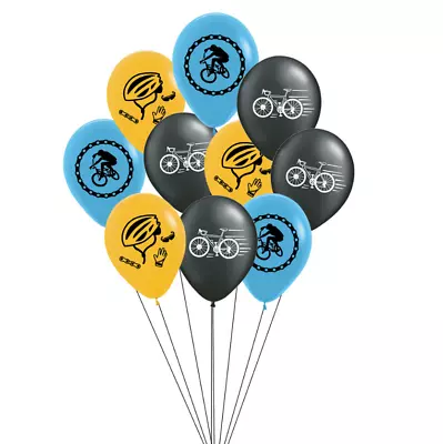 30 12  Cycling Latex Balloon BMX Bike Bicycle Road Race Birthday Party Decor • $6.82