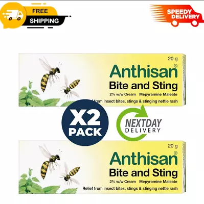 2 Pack Anthisan Bite & Sting Cream Relief From Insect Bites • £8.57