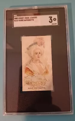 1889 Kinney Bros Leaders N222 Marie Antoinette SGC 3 Cigarette Card • $50