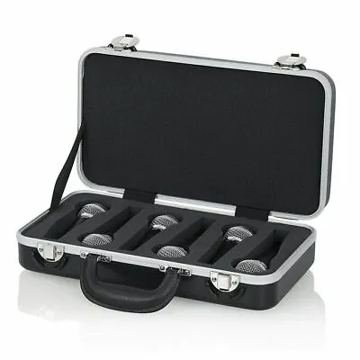 Gator Cases GM-6-PE 6 Space Polyethylene Case For 6 Microphones - FAST Shipping • $78.99