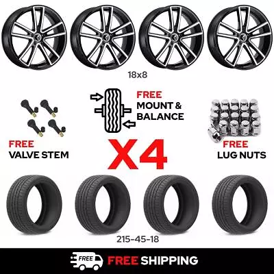 18  KRAZE KR193 Turismo W/ 215/45R18  Wheel & Tire For 2017-2018 Mazda Mazda3 • $1123.24