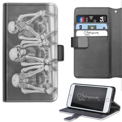 $36.43 • Buy Skeletons Phone Case;PU Leather Flip Case;Cover For Samsung;Apple;Sony