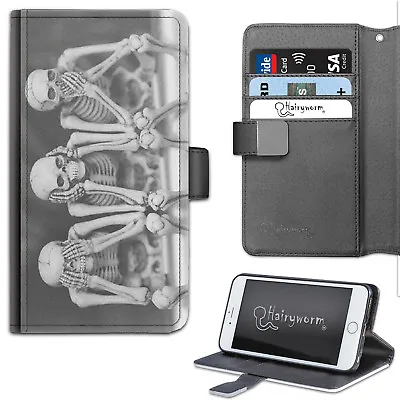 Skeletons Phone Case;PU Leather Flip Case;Cover For Samsung;Apple;Sony • $56.84