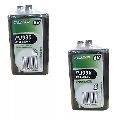 2X Ultramax 4R25 6V 996 Torch Lantern Battery | Long-lasting Power • £15.55