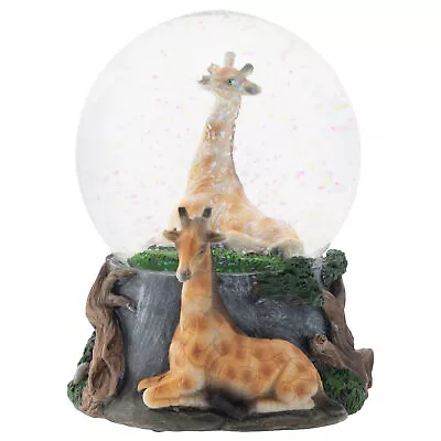 Giraffe Friend Couple 100MM Musical Water Globe Plays Born Free • $19.95