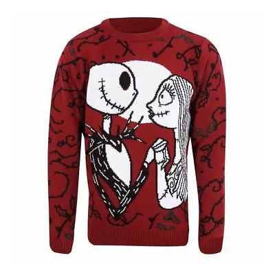 £14.95 • Buy The Nightmare Before Christmas Collage Knitted Christmas Jumper Sweater - Adult