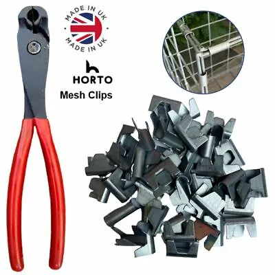 £12.95 • Buy WIRE MESH CLIPS (Large) Gabions, Cage Making, Mesh Panels *UK MADE* Clips CT35