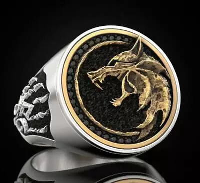 Men's Viking Wolf Head Ring Silver Plated Gothic Biker Punk Band Rings Jewelry • $2.44