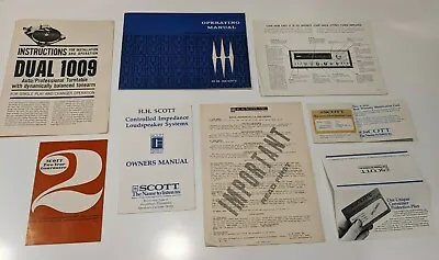 HH Scott Stereo / Speaker / Tuner / Record Player Operating Manuals & Paperwork • $34.95