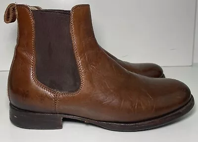 Frye Chelsea Brown Smooth Leather Boots Womens Size 9 Low Heel • $45