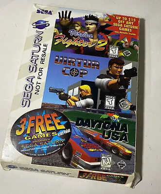 SEGA Saturn 3 Free Games Pack: Virtua Fighter 2 Virtua Cop Daytona USA CIB • $38.99