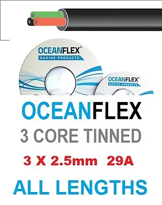 £166.99 • Buy 3 Core Tinned Auto Cable,12/24v  Marine Boat Automotive Multicore 3 X 2.5mm 29A