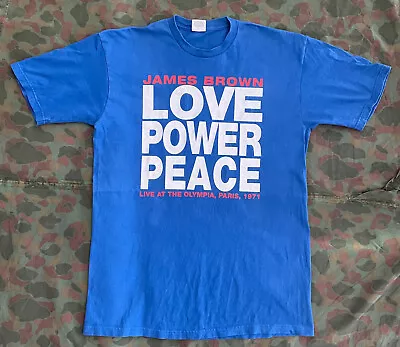 Supreme 2002 James Brown Love Power Peace Tee Blue Sz L Rare Box Logo • $129.99