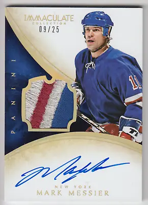 2014 Panini Immaculate Mark Messier /25 Auto Relic Patch Autograph #109 Hof • $349.99