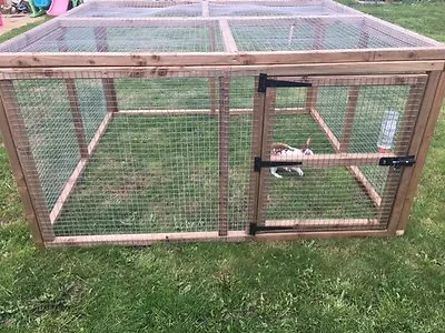 Rabbit / Chicken Animal Run / Enclosure 3ft Tall With Door And Mesh Roof Aviary • £258