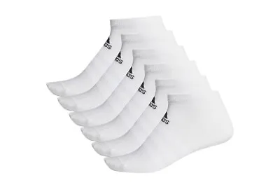$42 • Buy 6PK Adidas Unisex Lightweight Low Cut Socks Training Sportswear Size S White