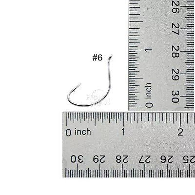  Fish WOW!® 2x Kahle Hook Nickel Size #6 Wide Gap Select From Qty 10 20 50 100 • $9.02
