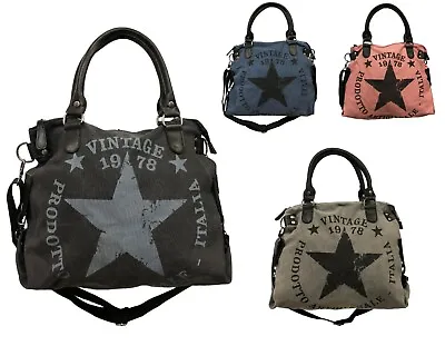 £36.16 • Buy Star Vintage Stamp Women's Bag Star Fashion Shopper Handbag Canvas Fabric
