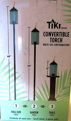 Set-2 New TIKI Torch Carnival Glass Patio Flame Lights Adjustable 68  BLUE • $39.95