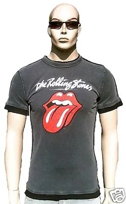 Amplified Rolling Stones Vintage Rock Star T-Shirt S Stonewash Grey Red Tongue • $76.21