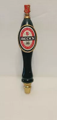 Vintage Wood & Brass Beck's Germany Pub Style 13.5  Draft Beer Tap Handle • $24