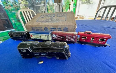 Vintage Lot 5 Item Set MARX Commodore VANDERBILT NY Central ELECTRIC TIN TRAIN • $16.98