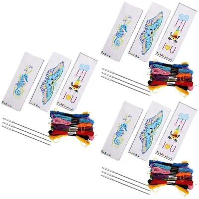 £17.88 • Buy  9 Sets Of Cross Stitch Bookmarks Diy Bookmarks Materials Diy Embroidery
