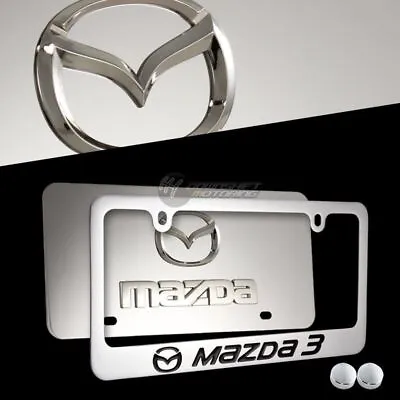 MAZDA MAZDA 3 Mirror Stainless Steel License Plate Frame - 2PCS FRONT & BACK • $48.68