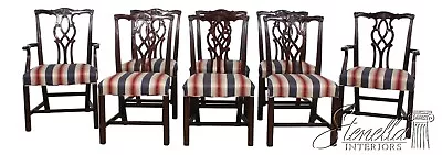 L55832EC: Set Of 8 KINDEL Oxford Mahogany Dining Room Chairs • $3895
