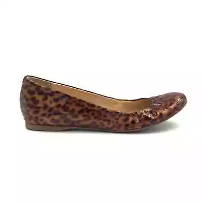 J. Crew Cece Tortoise Patent Leather Leopard Ballet Flats • $50