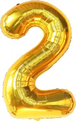 Spritz 45 Inches Giant Mylar Balloon Number '2' Gold 1 Count • $3.22