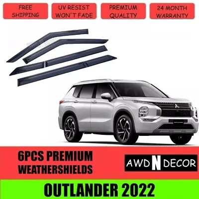 $74.99 • Buy Luxury 6PCS Weather Shields Weathershields For Mitsubishi Outlander ZM 2021+